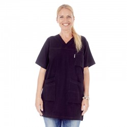 Nyhet!, Långtunika i 100% krinklad bomull, Svart